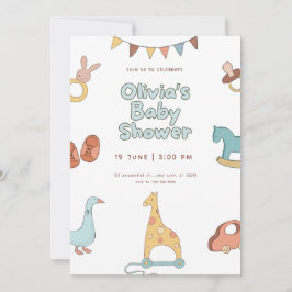 Invitación Baby Shower Floral Elegant Invitation Design