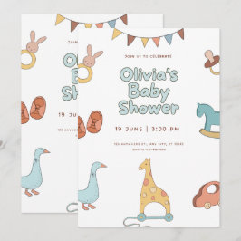 Invitación Baby Shower Floral Elegant Invitation Design