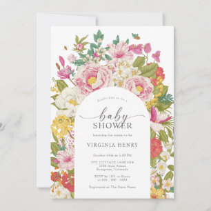Invitación Baby Shower Floral Elegante