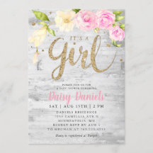 Baby Shower floral | Es un Chica
