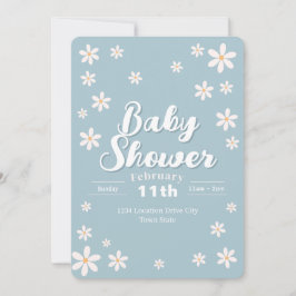 Invitación Baby Shower floral moderno - Personalizado de marg