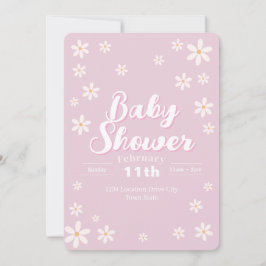Invitación Baby Shower floral moderno - Personalizado de marg