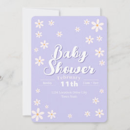 Invitación Baby Shower floral moderno - Personalizado de marg