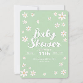 Invitación Baby Shower floral moderno - Personalizado de marg