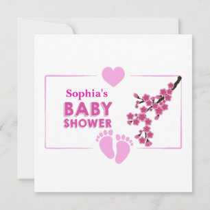 Invitación Baby Shower floral personalizado