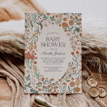 Invitación Baby Shower floral retro vintage<br><div class="desc">Invite a sus amigos y familiares a compartir la alegría de su llegada con esta vintage ducha con motivos florales.</div>