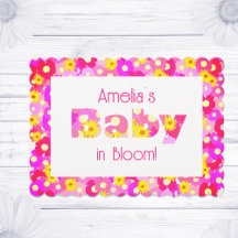 Baby Shower Floral rosa