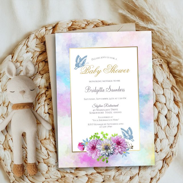 Invitación Baby Shower Floral rosa (Subido por el creador)