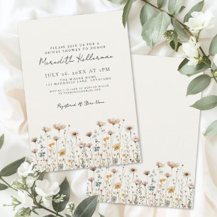 Invitación Baby Shower Floral Simple de Flores Silvestres