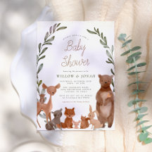 Baby Shower Forest Friends & Woodland Greenery