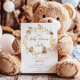Invitación Baby Shower forestal encantado