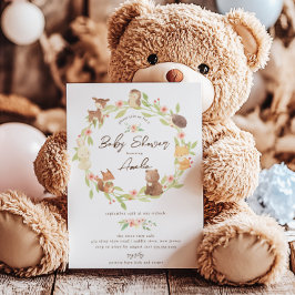 Invitación Baby Shower forestal encantado