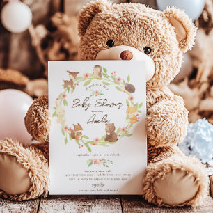 Invitación Baby Shower forestal encantado