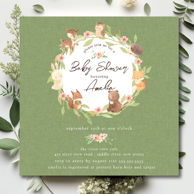 Invitación Baby Shower forestal encantado (Subido por el creador)