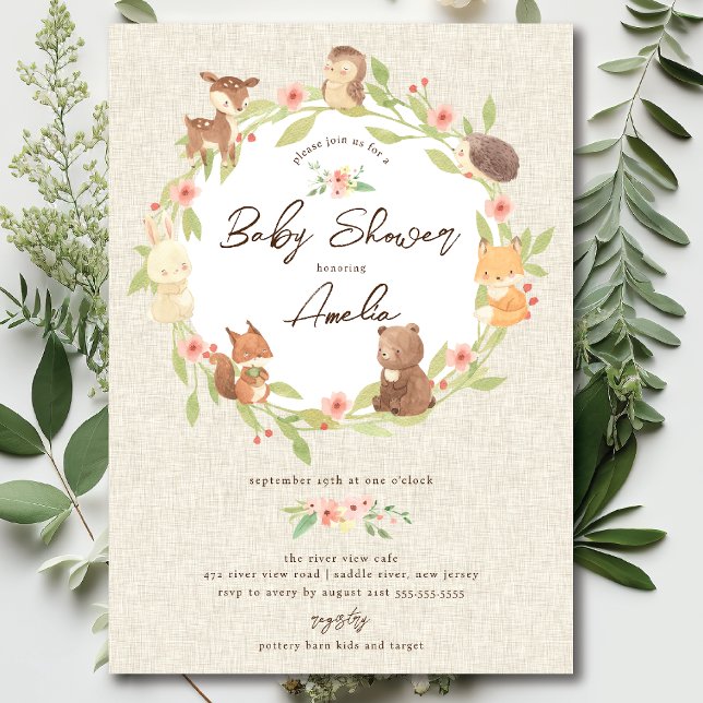 Invitación Baby Shower forestal encantado (Subido por el creador)