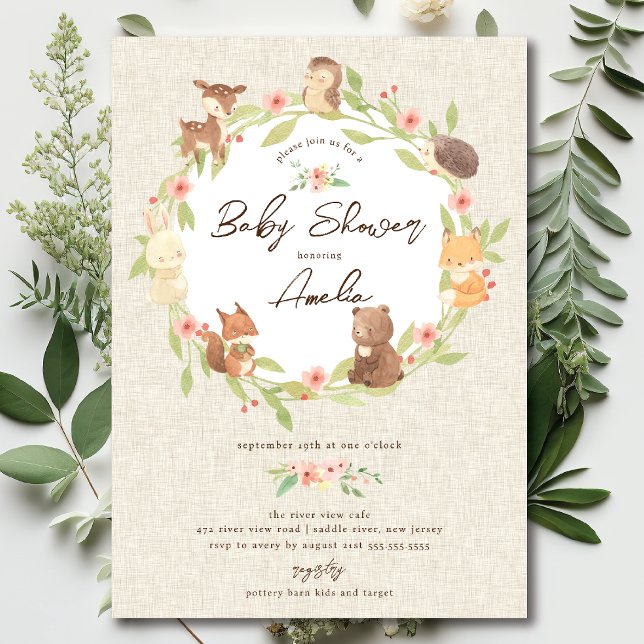 Invitación Baby Shower forestal encantado (Subido por el creador)