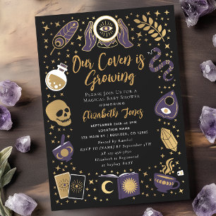 Invitación Baby Shower Fortune Teller Future Witchy
