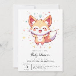Invitación Baby Shower Fox simple