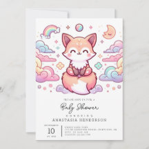Baby Shower Fox simple encantado