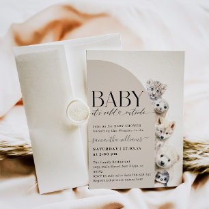 Invitación Baby Shower Frío fuera de los Animales de Invierno
