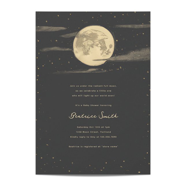 Invitación Baby Shower Full Moon (Subido por el creador)