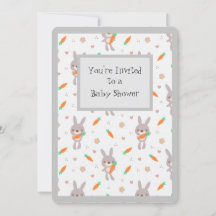 Baby Shower genérico de conejito animal lindo Ador