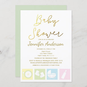 Invitación Baby Shower genérico Unisex Boy o Chica