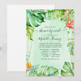 Invitación Baby Shower Geométrico de Verano Tropical por Corr