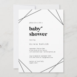 Invitación Baby Shower geométrico moderno