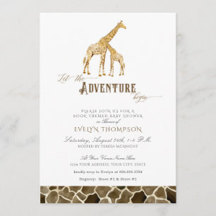 Invitación Baby Shower Giraffes con temas relacionados con el