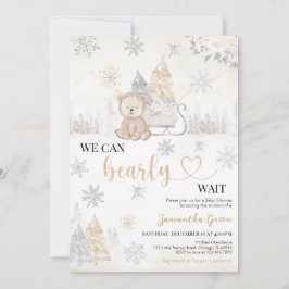 Invitación Baby Shower Gold Bear