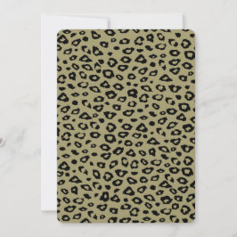 Invitación Baby Shower Gold Black Leopard Print