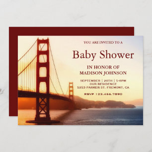Invitación Baby Shower Golden Gate Bridge