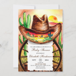 Invitación Baby Shower Gorra de Cowboy