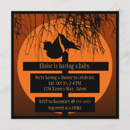 Invitación Baby Shower gótico-horror