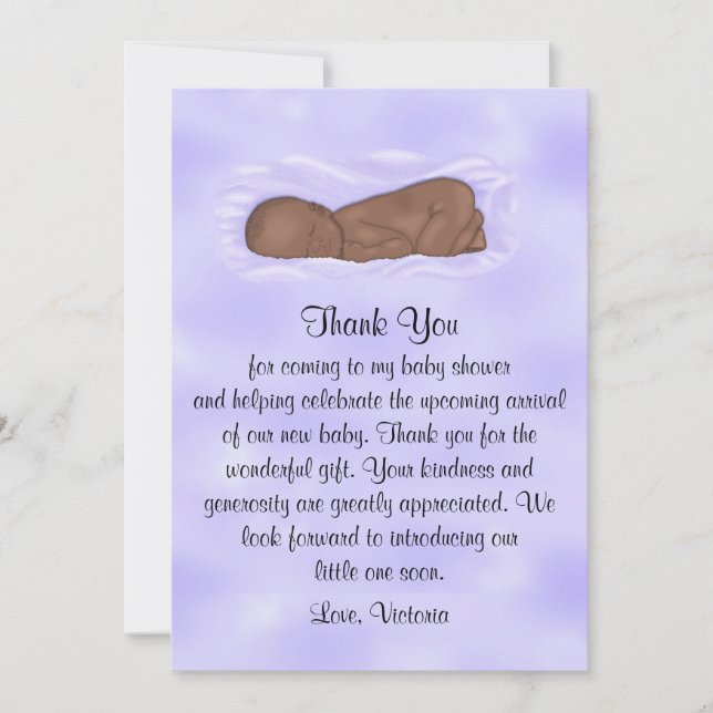 Invitación Baby Shower Gracias A La Étnica Neutral De Género (Anverso)