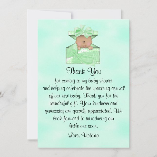 Invitación Baby Shower Gracias A La Étnica Neutral De Género (Anverso)