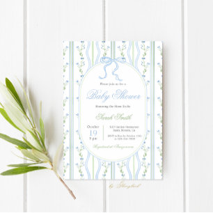 Invitación Baby Shower Grandmillennial