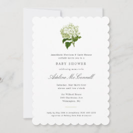 Invitación Baby Shower Grandmillennial Hydrangea