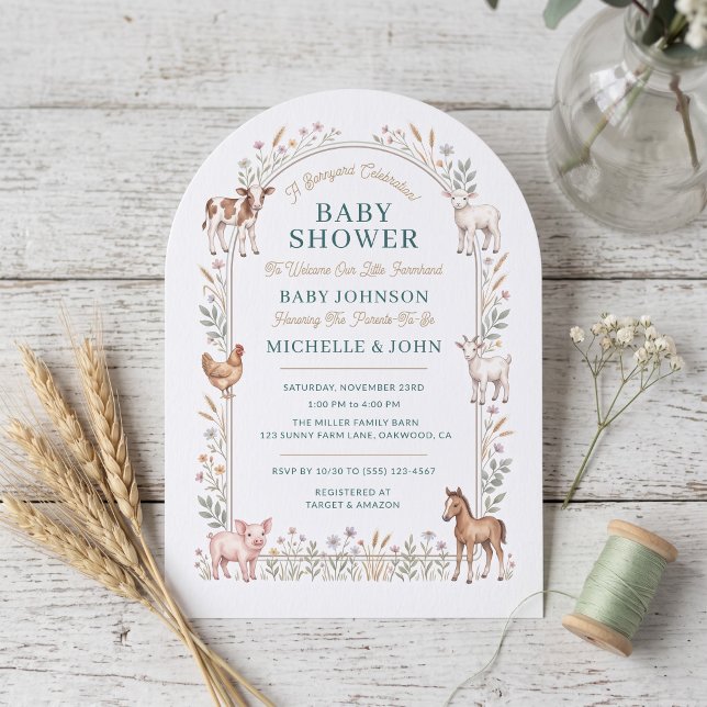 Invitación Baby Shower Granja Caprichosa (Subido por el creador)