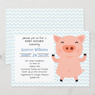 Invitación Baby Shower guarro lindo para el chica