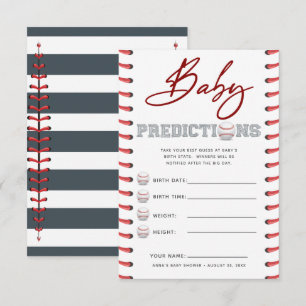 Invitación Baby Shower Guessing Game baby predictions