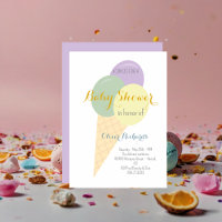 Baby Shower Ice Cream Cone Scoop Kids