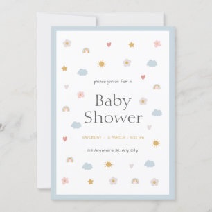 Invitación Baby Shower ilustrativo de Pastel