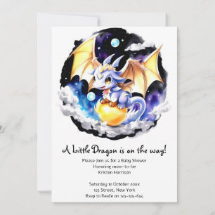 Invitación Baby Shower inspirado en dragones