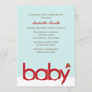 Invitación Baby Shower invernal