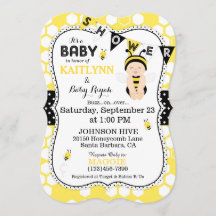 Baby Shower invita a la impresión de puntos de pol