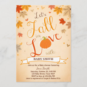 Invitación Baby Shower invita a la pequeña calabaza que se en