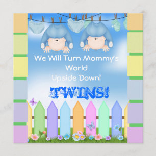 Invitación ¡BABY SHOWER invita a los BOY TWINS!