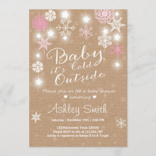 Invitación Baby Shower invita al bebé que es chica exterior